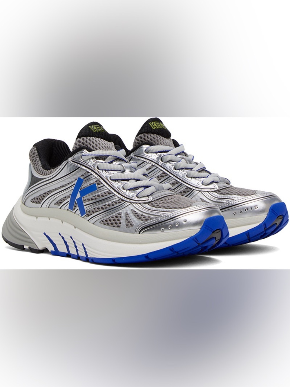 Kenzo Silver and Blue Athletic Sneakers size 40 Men 7 US women US 9.5